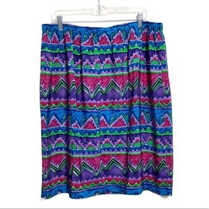 Vintage S.G. Sport Plus Size 3X Aztec Print Skirt
